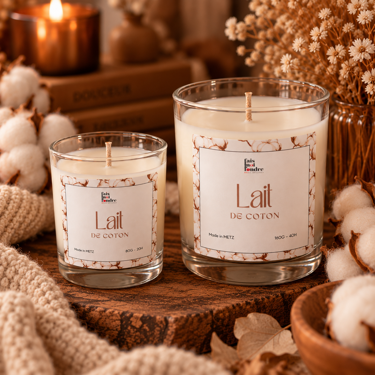 Bougie Lait de coton